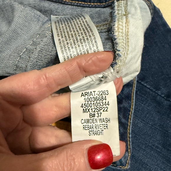 Ariat Women’s Rebar DuraStretch Riveter Double Front Straight Leg Jean - Picture 7 of 10